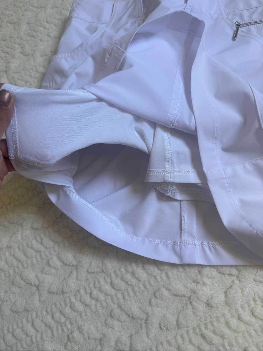 Jamie Sadock White Golf Skort Cargo Pockets Built In Shorts Size 6 - Picture 3 of 9